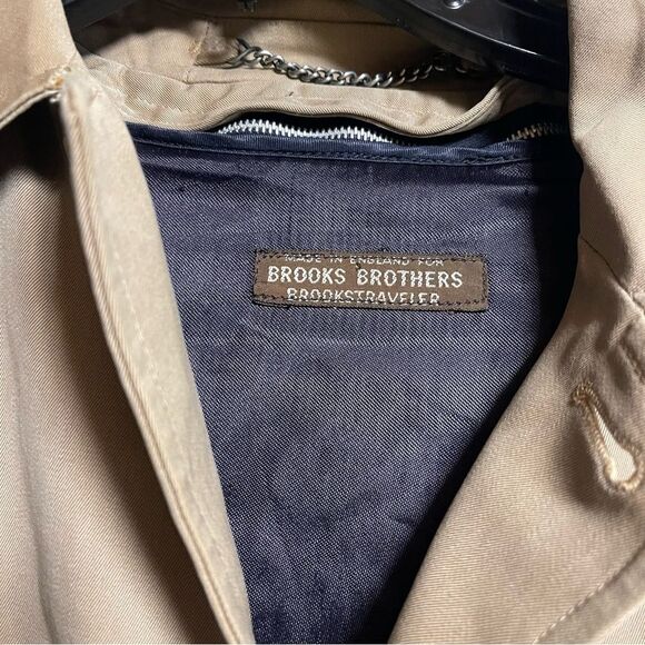 Brooks Brothers Traveler England Heavy Duty Canvas Wool Lined Trench Jacket - Picture 7 of 16